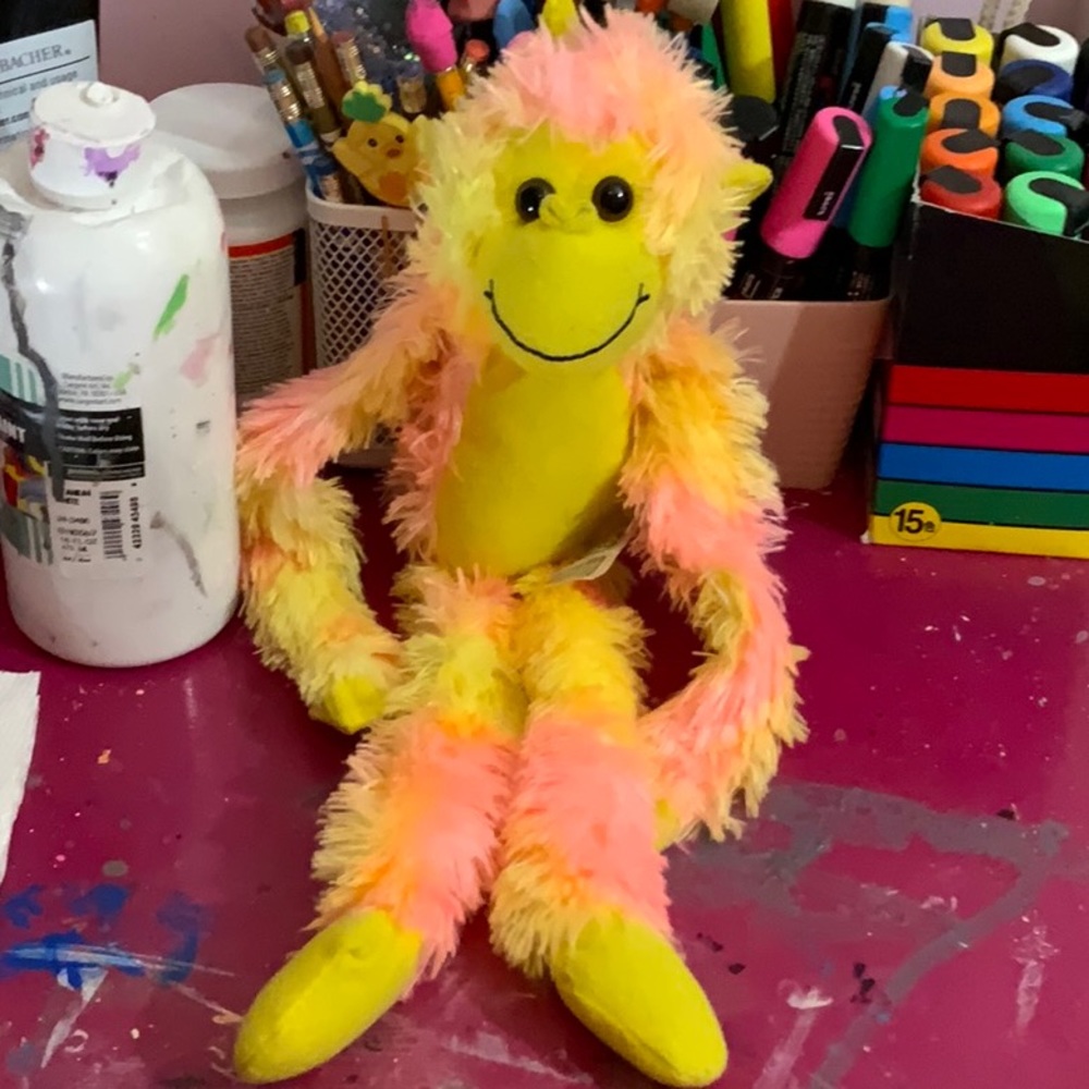Monkey with Velcro hand that stick together